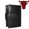 Piel Frama Luxury Leather Wallet Case BlackBerry 8700 Black
