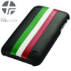 Trexta Snap It On iPhone 3GS - 3G Case - Green White And Red on Black