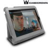 CaseCrown iPad Canvas Horizontal Flip Stand - Silver