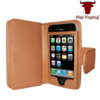 Piel Frama Leather Wallet Case for Apple iPhone 4 - Brown