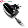 Cellular Line Retractable EU Mains Travel Adaptor - Micro USB
