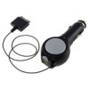 Retractable Car Charger With USB Port - iPhone-iPod