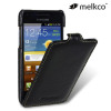 Melkco Premium Leather Flip Case for Galaxy S Advance - Black