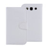 Leather Style Wallet Case for Samsung Galaxy S3 - White