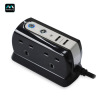 Masterplug Surge Protected 4 Plug Power Block - Black