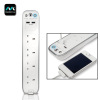 Masterplug Surge Protected 4 Plug Power Bar - White