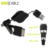 OneCable Apple Lightning, 30 Pin and Micro USB Sync and Charge Cable