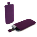 SD Suede Style Pouch Case for iPhone 5 - Purple