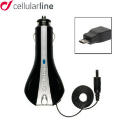 Cellular Line Retractable Car Charger - MicroUSB