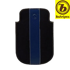 Bstripes Leather Case - Samsung Omnia HD - Black / Blue