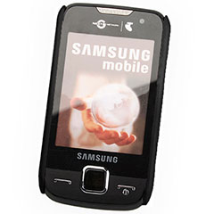 Samsung S5600 / Blade Rubberized Hard Back Cover - Black