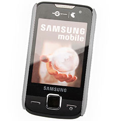 Samsung S5600 / Blade Rubberized Hard Back Cover - White