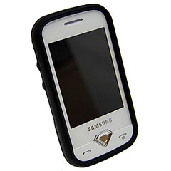 Silicone Case For Samsung S7070 Diva - Black