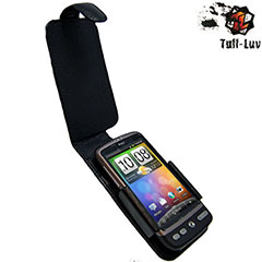 Tuff-Luv Napa Leather Case For HTC Desire - Black
