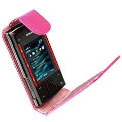 Nokia X3 Leather Flip Case - Pink