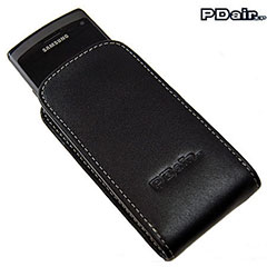 PDair Vertical Leather Pouch Case With Clip - Samsung Wave S8500