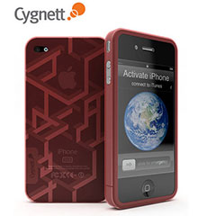 Cygnett Prism Lines Case - Red - iPhone 4