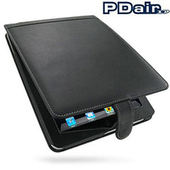 PDair Leather Case for Apple iPad - Flip Type (Black)