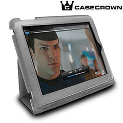CaseCrown iPad Canvas Horizontal Flip Stand - Silver