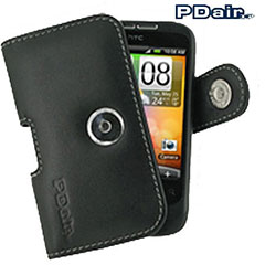 PDair Leather Case For HTC Wildfire - Horizontal Pouch Type