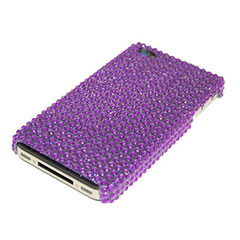 iPhone 4 Diamante Hard Back Cover - Purple