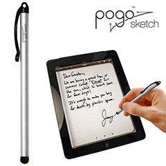 Ten1 Pogo Sketch Stylus for iPad, iPhone & iPod Touch - Silver