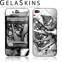 GelaSkins Protective Skin for iPhone 4S / 4 - Royal Flush