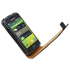 SlimLine Premium Leather Flip Case - Samsung Galaxy S