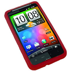 Silicone Case for HTC Desire HD - Red