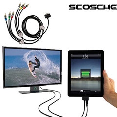 Scosche sneakPEEK II - Switchable Component & Composite Audio/Video Cable for iPad/iPhone/iPod