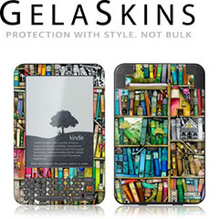 Gelaskins Protective Skin for Amazon Kindle Keyboard - Bookshelf