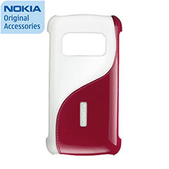 Nokia Hard Cover CC-3010 for Nokia C6-01 - White/Red