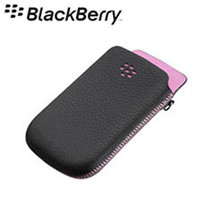 BlackBerry Torch 9800 Leather Pocket Black/Pink ACC-32840-202