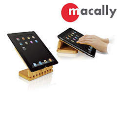 Macally Ecostand2 Bamboo Viewing Stand and Case for iPad 2