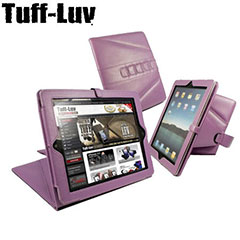 Tuff-Luv Tri-Axis Stasis Series: Veggie Case and Stand for Apple iPad 3 / iPad 2 - Purple