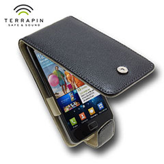 Terrapin Genuine Leather Flip Case for the Samsung Galaxy S2 i9100