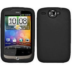 Silicone Case for HTC Wildfire S - Black