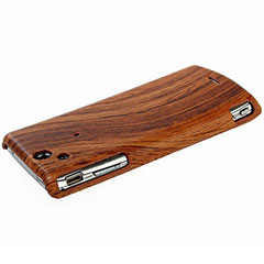 Sony Ericsson Xperia arc S / arc Wood Design Hard Case - Dark Wood