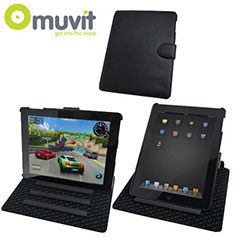 Muvit Snow Clip Case for iPad 2 - Black