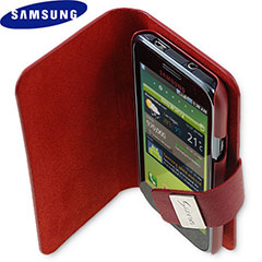 Samsung Leather Book Case for the Galaxy S i9000 - Red