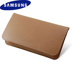 Samsung Galaxy S2 Leather Pouch Case - Tan