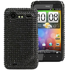 Diamante Back Cover for HTC Incredible S - Black