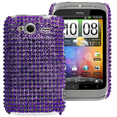Diamante Back Cover for HTC Wildfire S - Purple