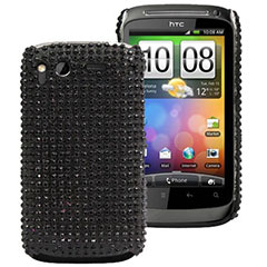 Diamante Back Cover for HTC Desire S - Black