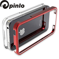 Pinlo United Aluminium Edge Case for iPhone 4S / 4 - Red