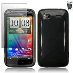 Advanced FlexiShield for HTC Sensation / Sensation XE - Transparent Black