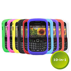 10-in-1 Silicone Case Pack for BlackBerry Curve 8520/9300