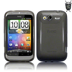 FlexiShield Skin For The HTC Wildfire - Transparent Black