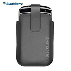 BlackBerry Curve 9350/9360/9370 Leather Holster - Black - ACC-39401-201