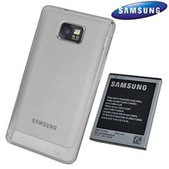 Genuine Samsung Extended Battery Kit for Galaxy S2 - 2000mAh - White - EB-K1A2EWEG